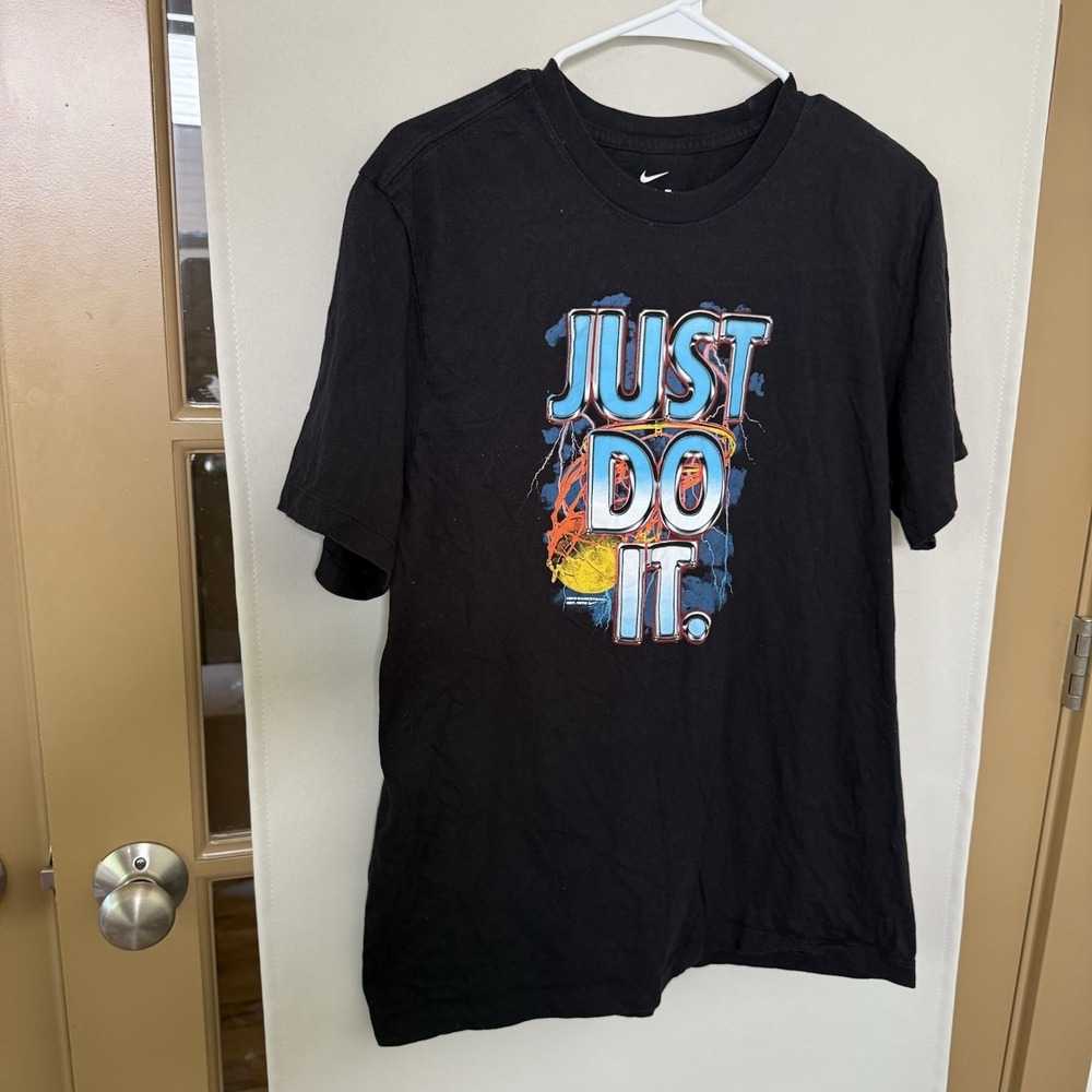 Nike Men's Large‎ Black Just Do It Short Sleeve Tee T-Shirt Top